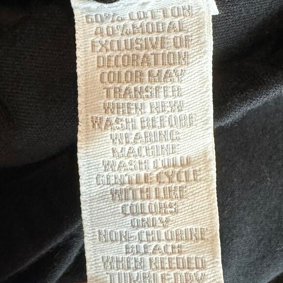 I Magnin 2 Piece Set M Black Long Sleeve Top Elastic Waist Pants Embroidered - Picture 12 of 15